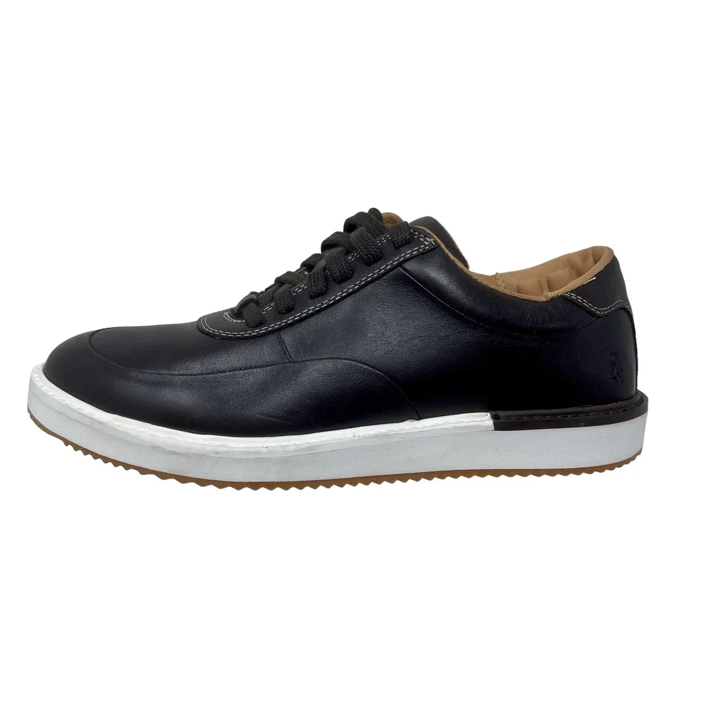 Hush Puppies Keaton Sneakers Leather Mens 7 Dark Brown 114.9=K.10.4